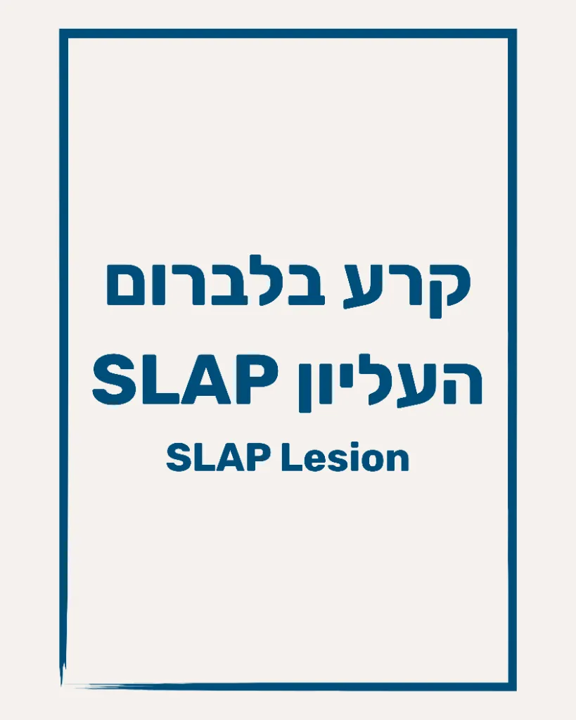 קרע בלברום העליון SLAP - תמונה 1